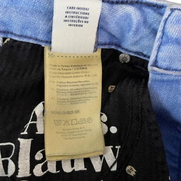 Scotch & Soda Haut High Rise Skinny Jeans Blue Denim Blue Slim Jeans  Size 27 - Picture 11 of 13